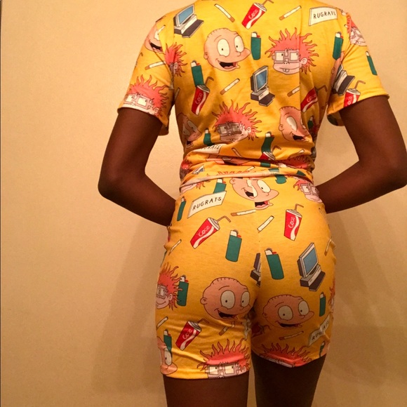 Handmade Yellow Rugrats Cartoon Two Piece Set - Picture 6 of 6